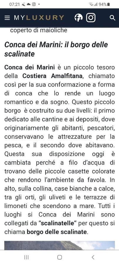Apartamento Bilocale Elena Conca dei Marini Exterior foto
